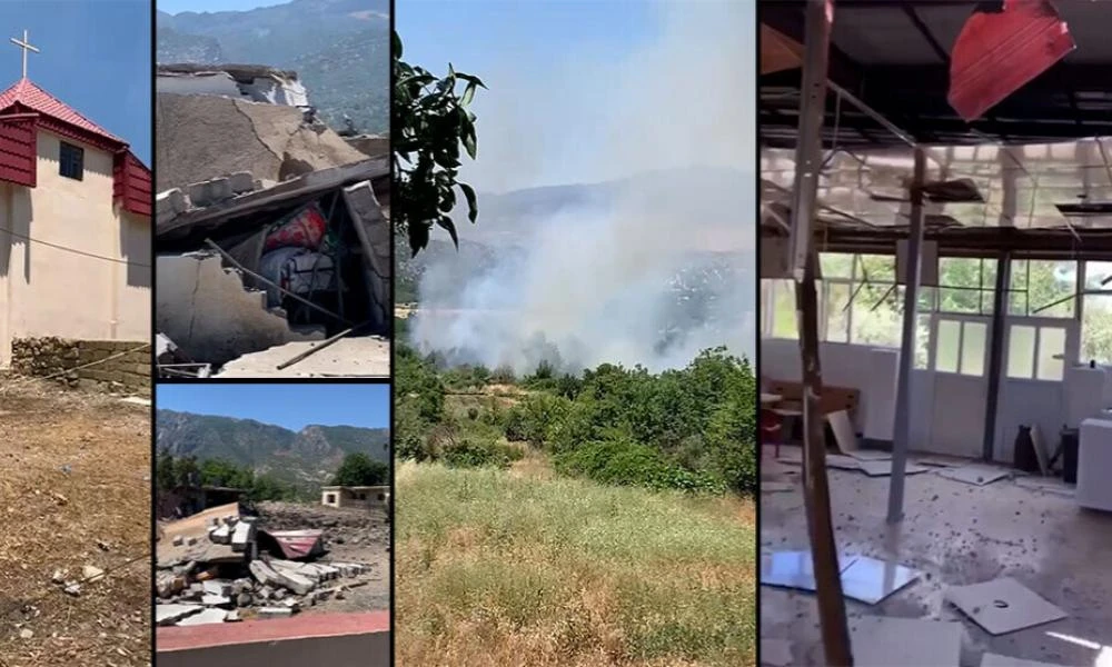 Με εντολή Ερντογάν ο Τουρκικός στρατός βομβαρδίζει στο Κουρδιστάν χριστιανικά χωριά και εκκλησίες